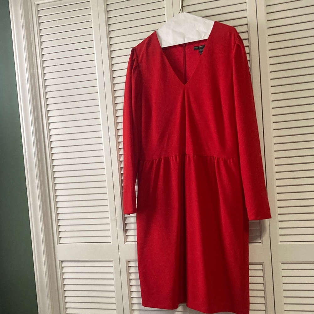 Maggy London Red Long Sleeve Dress